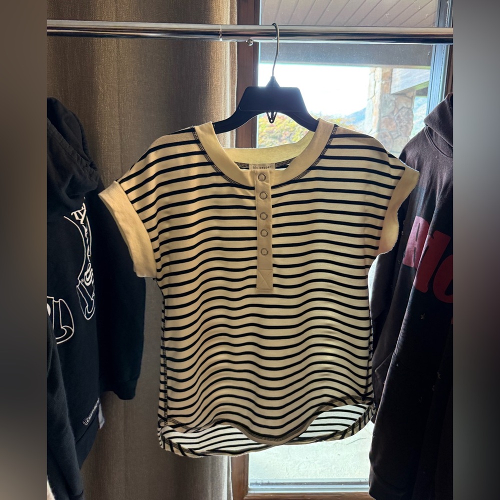 Striped Shirt - Black and White